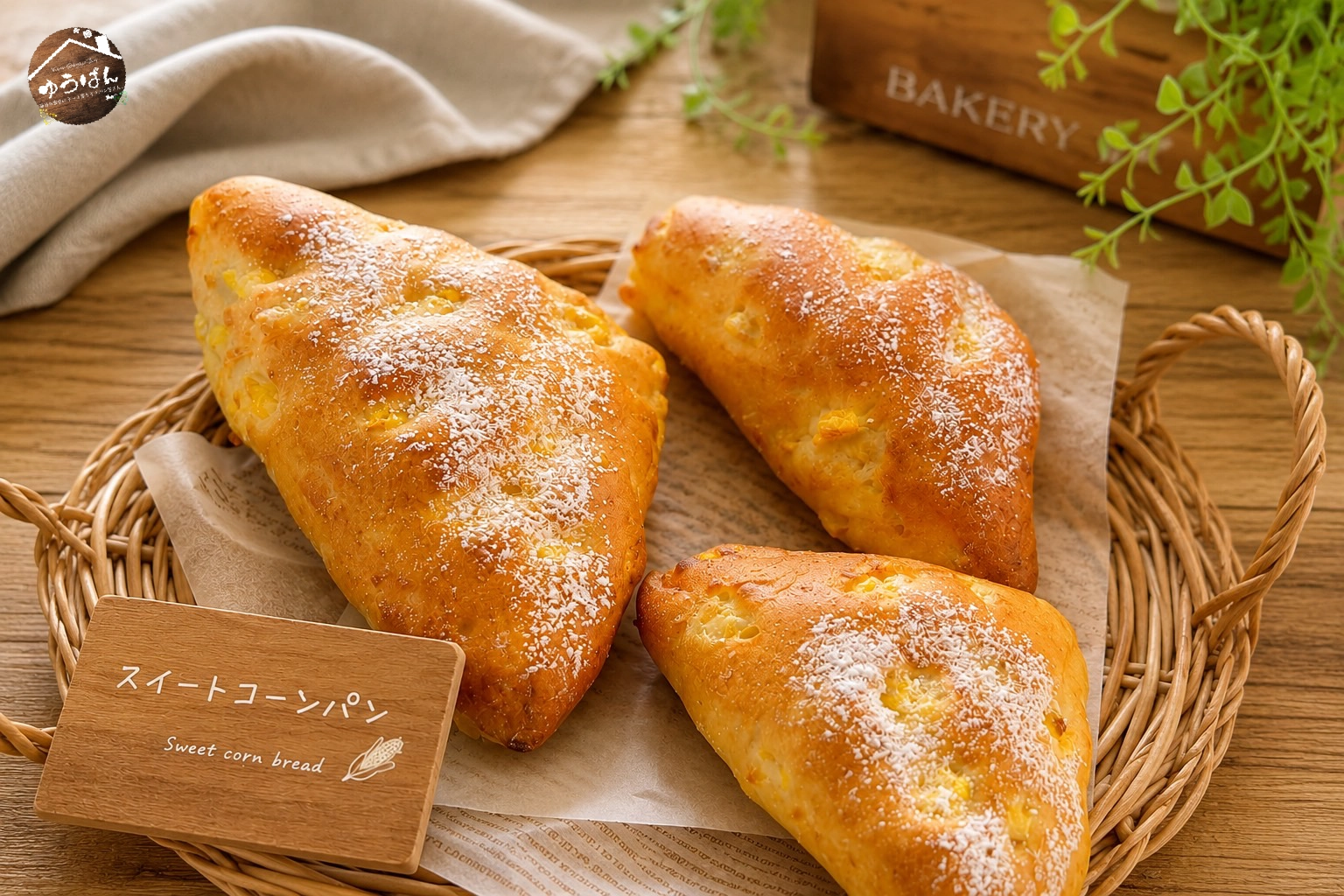 岩見沢のパン屋ゆうぱんのスイートコーンパン